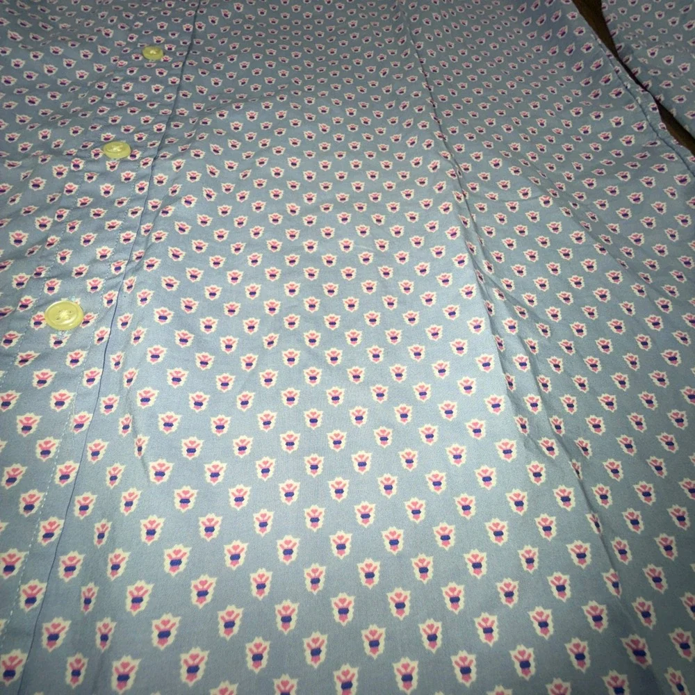 Polo Ralph Lauren Men's Button Down Shirt Patterned Cotton Stretch Purple Medium